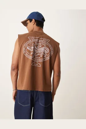 ASOS – Oversize-Trägertop in mit City-Grafikprint auf der Rückseite