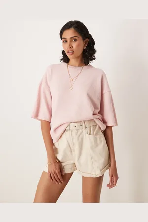 ASOS – T-Shirt in lockerer Passform aus Flammgarn-Strick in