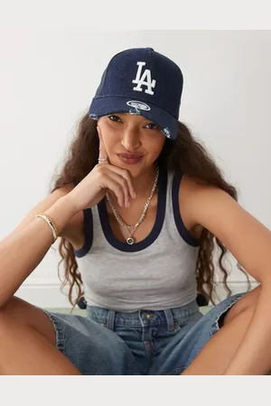 New Era – LA Dodgers – Trucker-Kappe aus dunklem Denim