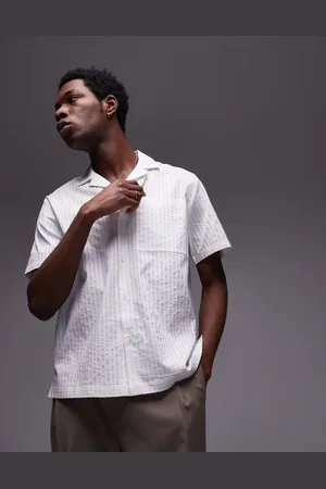 Topman – Strukturiertes, gestreiftes Hemd in