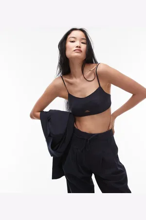 ASOS – Elegantes Bustier in Marineblau mit Nadelstreifen