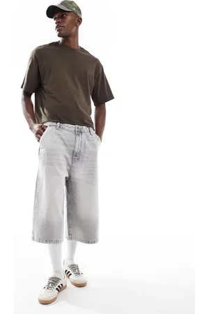 Pull&Bear – Superweite Jeans-Shorts in
