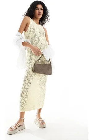 SELECTED Femme – Gehäkeltes Maxikleid in