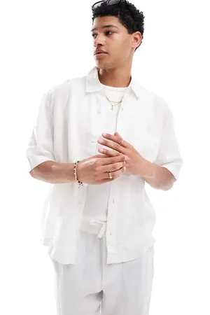 Pull&Bear – Hemd aus 100% Leinen in , Kombiteil
