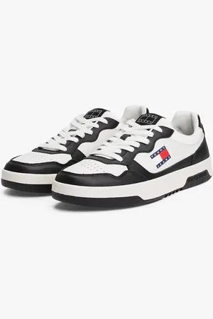 Tommy Hilfiger – Mehrfarbige Cupsole-Sneaker aus Leder im Farbblockdesign