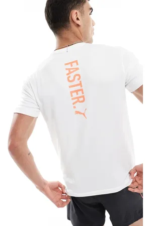 PUMA – – T-Shirt in mit „Faster“-Grafikprint