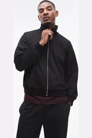 Topman – Jacke in mit durchgehendem Reißverschluss und Micro-Waffelstruktur