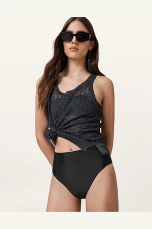 AllSaints – Court – Bikinihose in schimmerndem