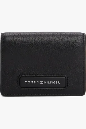 Tommy Hilfiger – Kreditkartenetui in Dunkelgrau mit Logo
