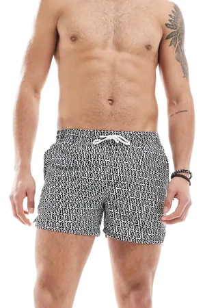 Aray – Badeshorts mit geometrischem Print in Schwarz und Weiß