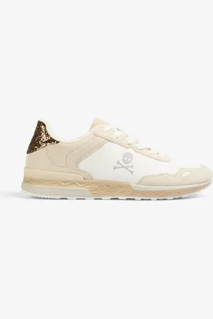 SCALPERS – Harry – Damen-Sneaker in Wollweiß/Bronze