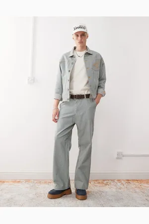 New Era – Bunte, weite Denim-Jeans mit Nadelstreifen, Kombiteil