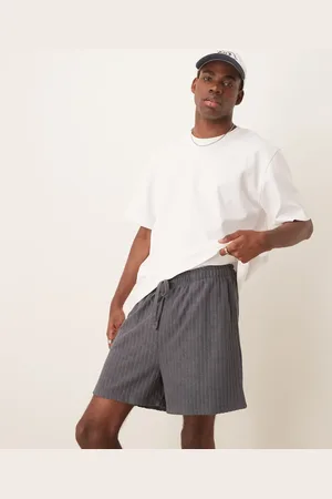 ASOS – Oversize-Shorts in Anthrazit mit Frottee-Struktur