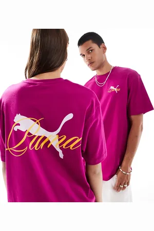 PUMA – Terrace – T-Shirt in und Gelb mit Rückenprint