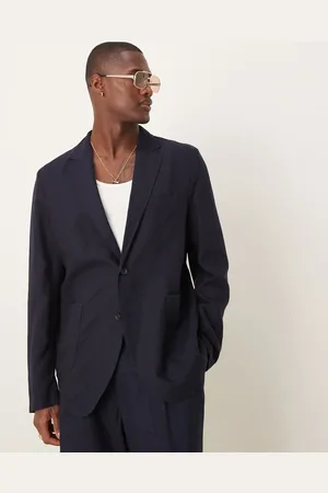 MANGO – Slim Fit Leinenmix-Blazer in , Kombiteil
