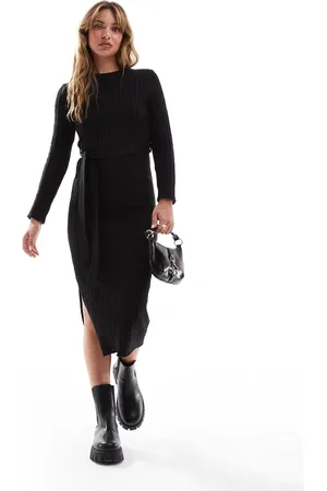 Brave Soul – Strick-Midikleid in mit Schlitz