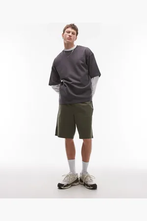 Topman – Chino-Shorts aus gewaschener Baumwolle in Khaki
