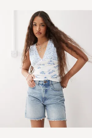Reclaimed – Tanktop aus Jersey in mit Blümchen- und Porzellan-Print