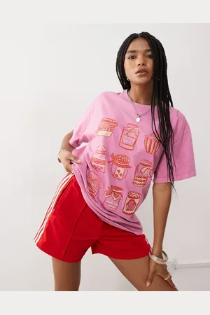 Reclaimed – Oversize-T-Shirt in mit Marmeladenglas-Print
