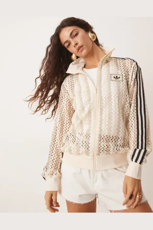 adidas – Gehäkelte Trainingsjacke in