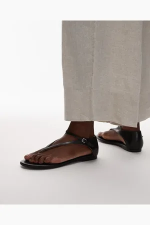 MANGO – Ledersandalen in mit geschlossener Fersenpartie