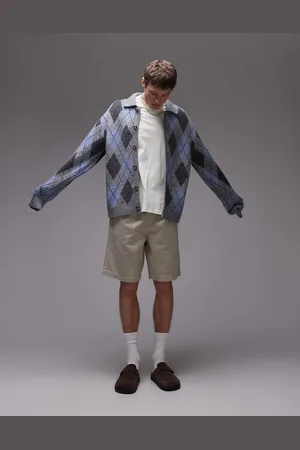 Topman – Chino-Shorts aus gewaschener Baumwolle in Steinbeige