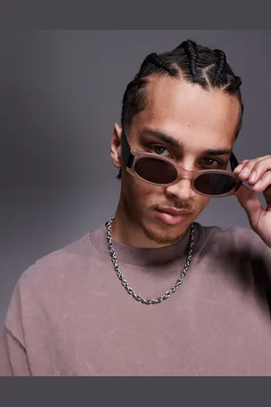 ASOS – Sonnenbrille mit getönten Gläsern und Gestell in und mattem Grau-Kristall