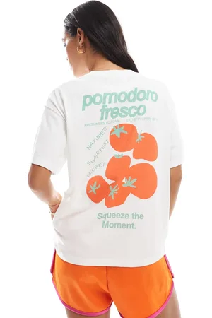 Pull&Bear – T-Shirt in mit Tomaten-Print