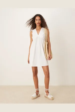 JDY – Minikleid in mit Lochstickerei-Details