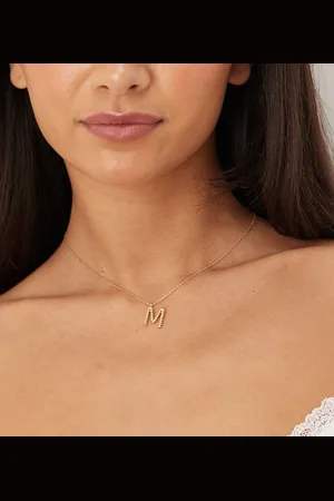 Accessorize – Z – Vergoldete Halskette mit verdrehter „M“-Initiale
