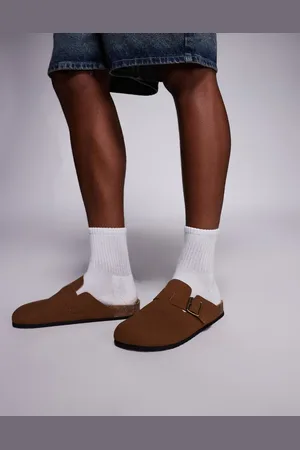 ASOS – Clog-Mules in Hellbraun mit Korksohle