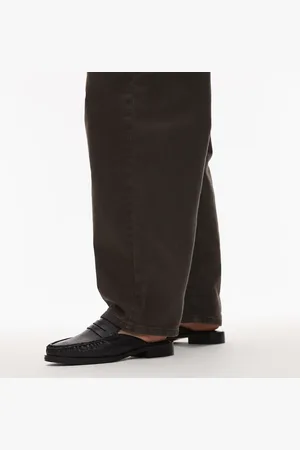 Topshop – Anna – Flache Pantoletten aus Leder in