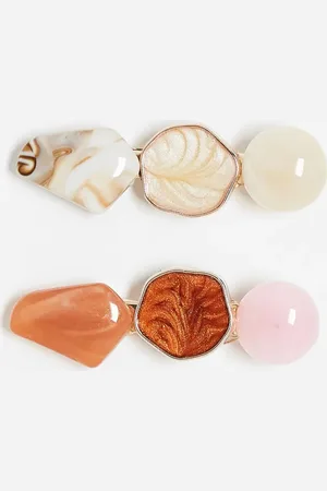 Accessorize – 2er-Pack Haarspangen mit verschiedenen, bunten Steinen