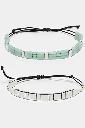 Reclaimed – 3er-Pack Unisex-Armbänder im perlenartigen Design