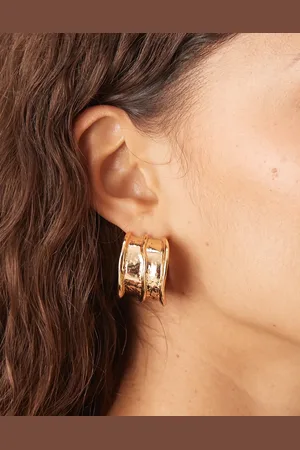 Accessorize – Breite Creolen in Goldoptik mit welligem Design