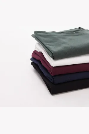 Topman – 5er-Pack Oversize-T-Shirts in Schwarz, Weiß, Rot, Marineblau und Grün