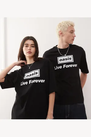 COLLUSION – Unisex – Skater Fit Festival-T-Shirt in mit offiziellem „Oasis“-Print