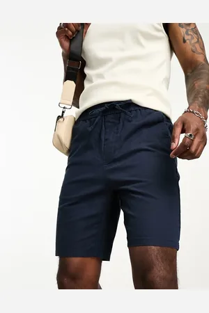 Only & Sons – Shorts aus Leinenmix in mit Kordelzugbund