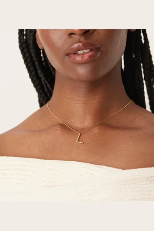 Accessorize Z – Verdrehte, vergoldete Halskette mit „L“-Initiale