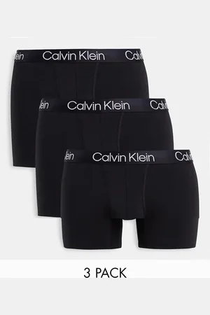 Calvin Klein – 3er-Pack eng anliegende Boxershorts aus strukturierter Baumwolle in