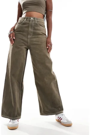 Native Youth – Jeans in verwaschenem Schokobraun mit abgerundetem Beinschnitt