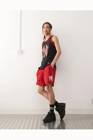 47 Brand – NY Yankees – Shorts in Rot/Weiß mit Logoprint
