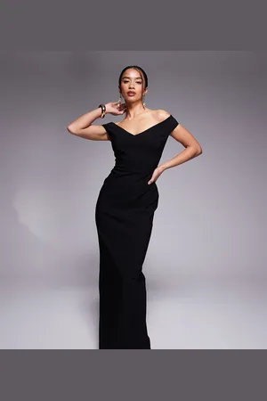Vesper – Schulterfreies Maxikleid aus Bengaline in mit herzförmigem Ausschnitt