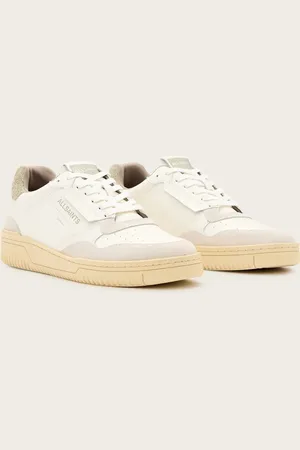 AllSaints – Regan – Low-Top-Sneaker aus Leder in und Grau