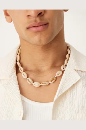 ASOS – Kordel-Halskette in Cremeweiß mit unechten Muscheln