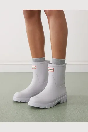 Hunter – Downpour – Gummistiefel in Hellblau mit kurzem Schaft