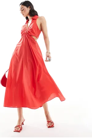 MANGO – Midikleid in mit Seitenschlitz