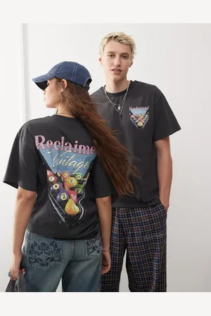 Reclaimed – Unisex-T-Shirt in mit Oversize-Schnitt und Billard-Print