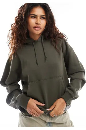 Weekday – Essence – Kapuzenpullover in Khaki
