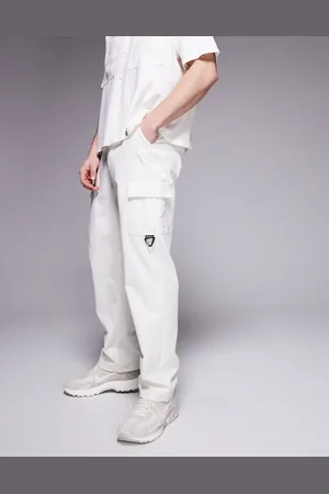 Sixth June – Utility-Cargohose in Cremeweiß mit Metalldetail